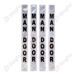 Reflective Streamers / Droppers - Fluorescent Silver Man Door Mining Area Safety PVC Reflective Streamers Tags